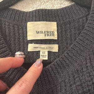 Aritzia Wilfred Free Isabelli Sweater in Grey Sz XS
